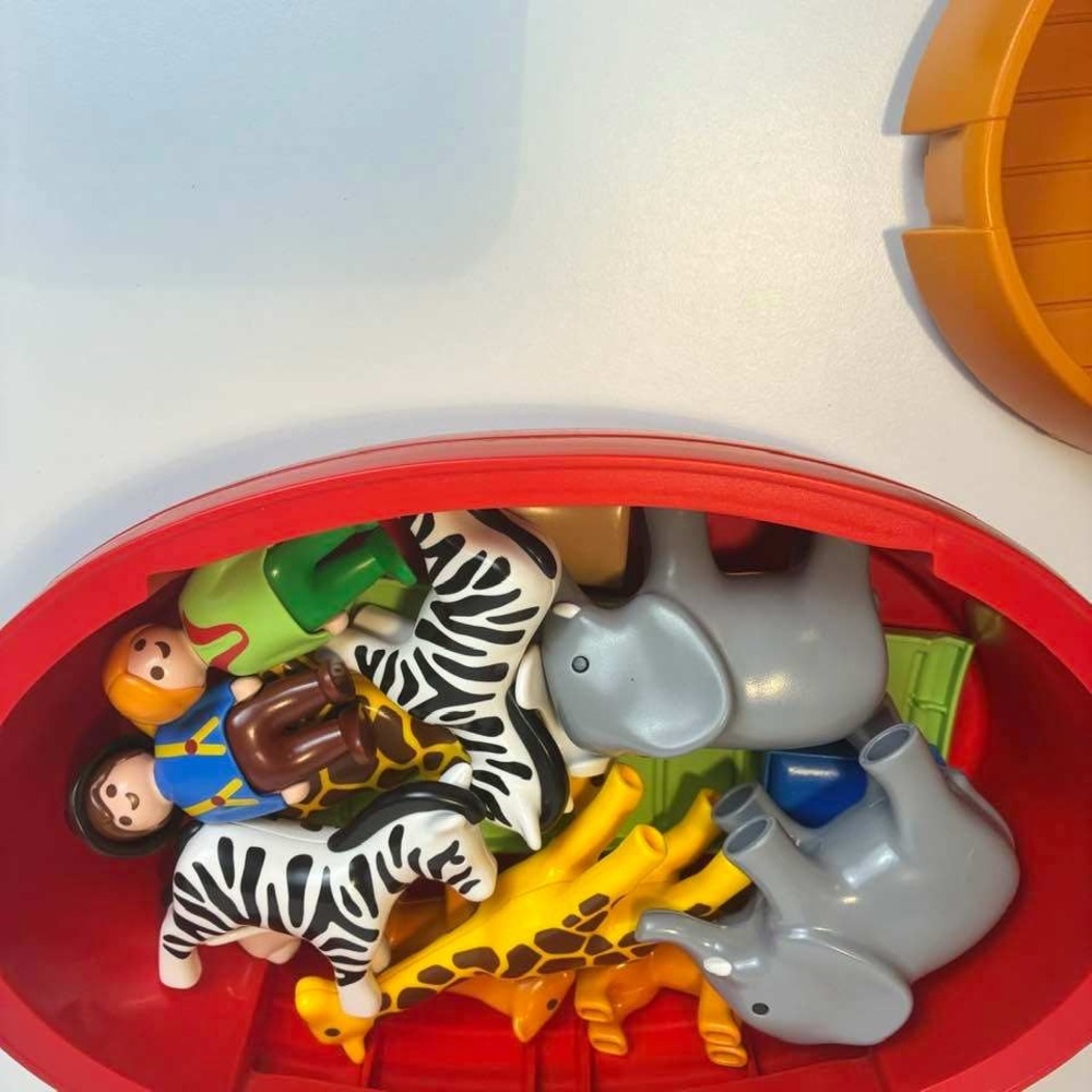 Playmobil Noah's Ark Boat Animal Set Figures Ramp Zoo Safari Toy Lot Vintage Toy - Picture 6 of 11
